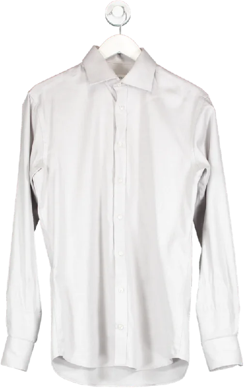 John Henric Grey Button Down Shirt UK M