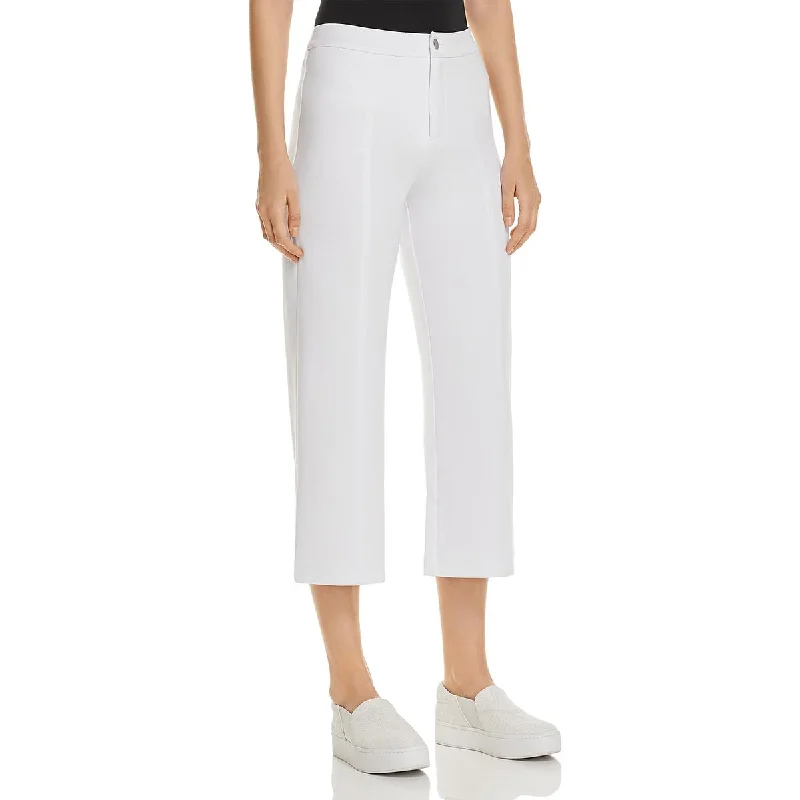 Jackie Womens High-Waist Wide Leg Cropped Pants