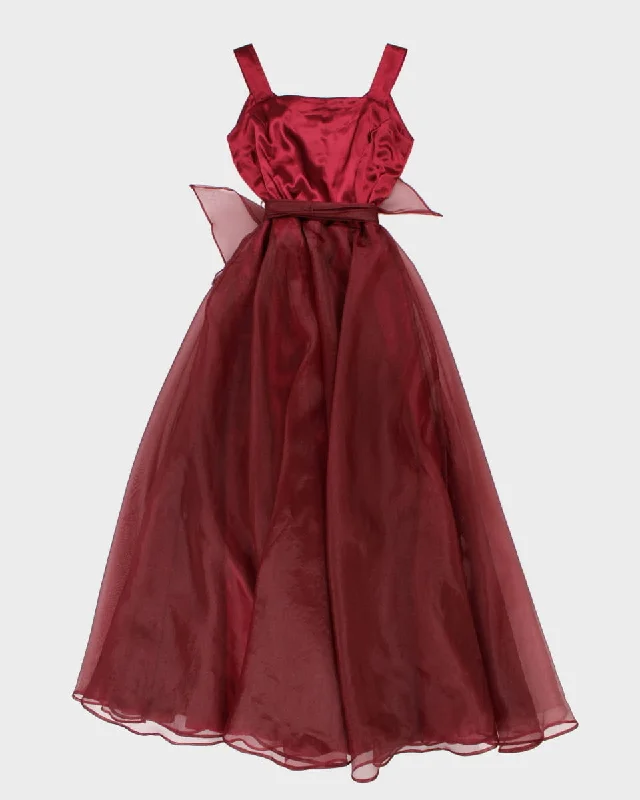 2000's Dream Prom Dress in Burgundy - S M