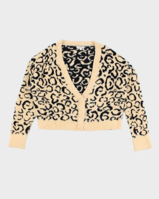 For Love & Lemons Womens Leopard Cardigan - L