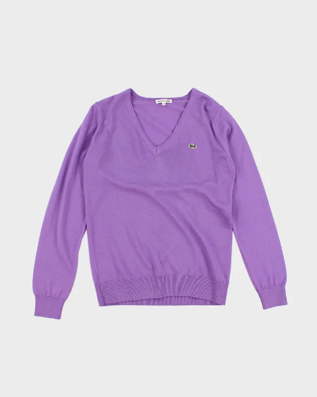 Women's Purple Lacoste Knit Jumper - M/L