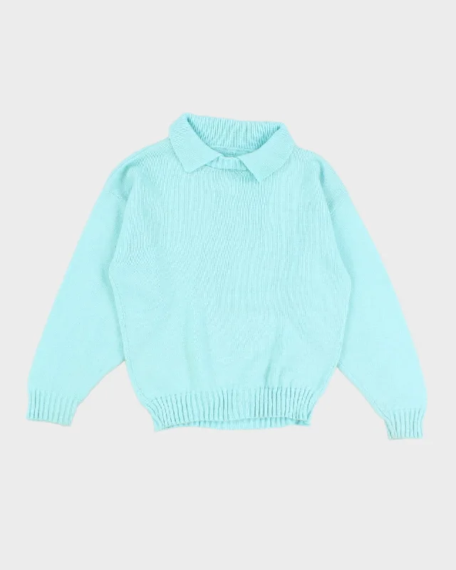 Women's Vintage Blue Knit Jumper - S