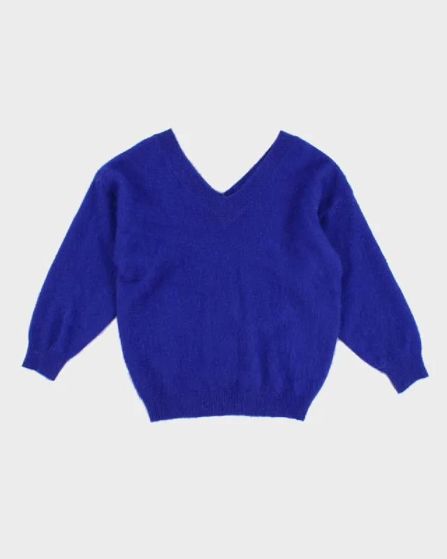 Women's Vintage Blue Knit Jumper - S